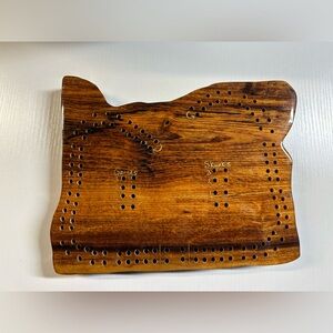 Handmade Oregon Myrtle Wood Cribbage Board